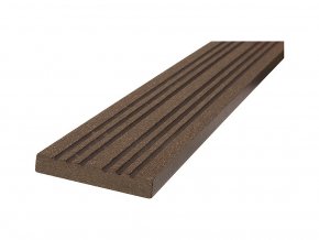 WPC podlahová / terasová lemovací lišta Nextwood, barva wenge • 70x12x2000 mm • 2050 g • dřevoplast