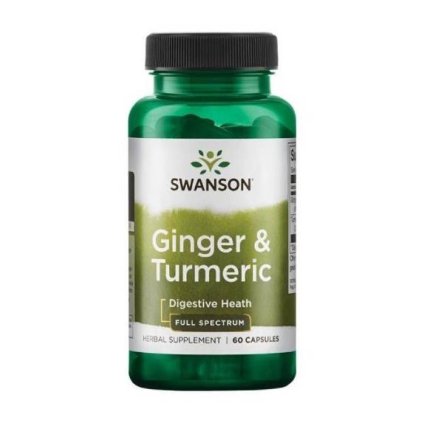 swanson ginger turmeric zazvor kurkuma 60 kapsli