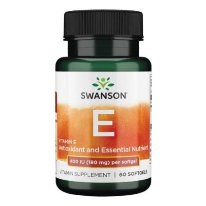 swanson vitamin e 400 iu 180 mg 60 kapsli
