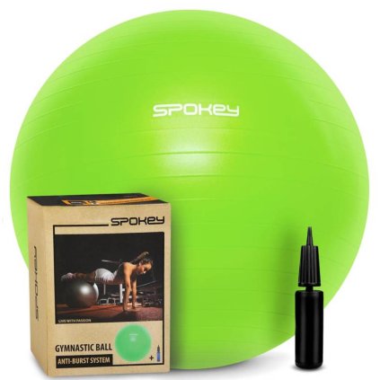 spokey fitball iii gymnasticky mic 75 cm vcetne pumpicky zeleny