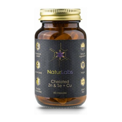 naturlabs zinek a selen chelatove med 60 kapsli