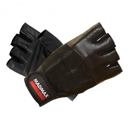 madmax fitness rukavice clasic mfg248 black black
