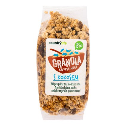 granola krupave musli s kokosem bio