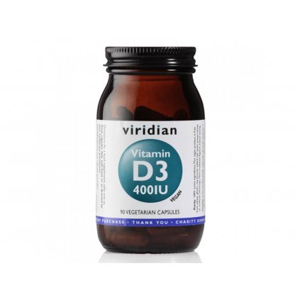 Viridian Vitamin D3 400IU 90 kapslí