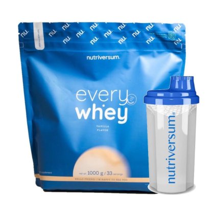 nutriversum every whey protein 1000 g shaker