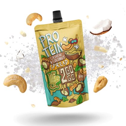 lifelike 2gogo protein cashew coconut spread 80 g