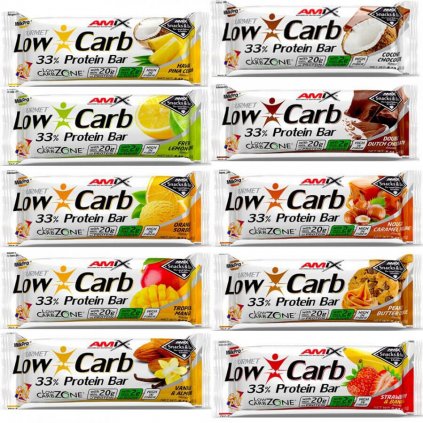 AMIX Low Carb 33% Protein Bar 60 g (Proteinová tyčinka) (Příchuť Citrón/Limetka)