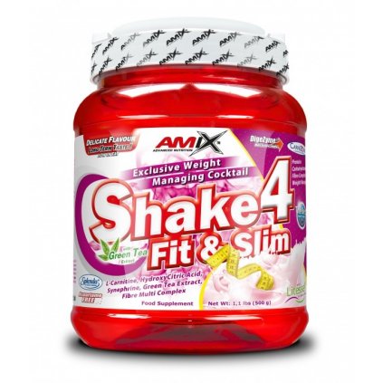 AMIX Shake 4 Fit&Slim 1000g (Příchuť Jahoda)