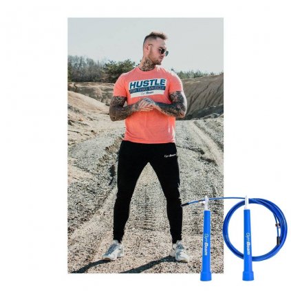 gymbeam panske tricko hustle for that muscle oranzova