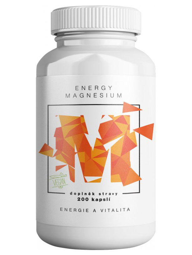 BrainMax Energy Magnesium 1000 mg, Hořčík malát, 200 kapslí