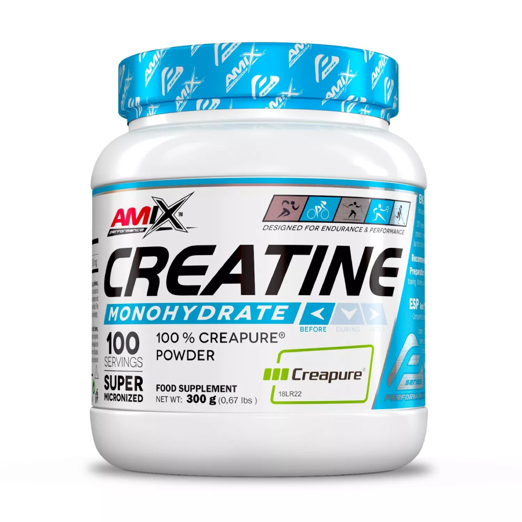 Amix Creatine Monohydrate CreaPure, Creatin z Německa nejvyšší kvality, 300 g