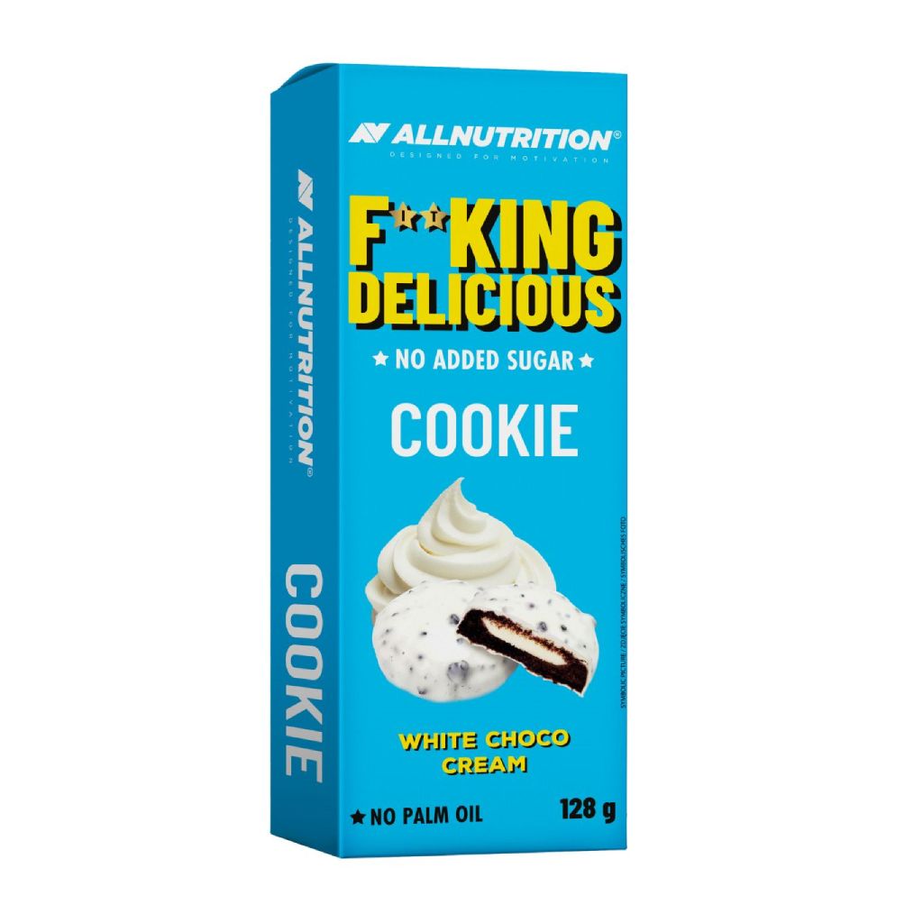 AllNutrition Fitking Delicious Cookie, 128 g Příchuť: Bílá čokoláda