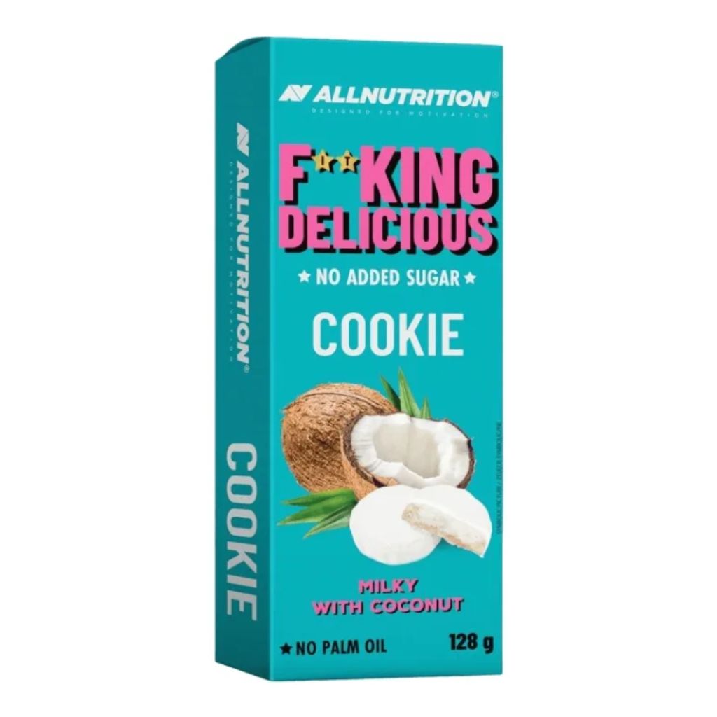 AllNutrition Fitking Delicious Cookie, 128 g Příchuť: Mléko s kokosem