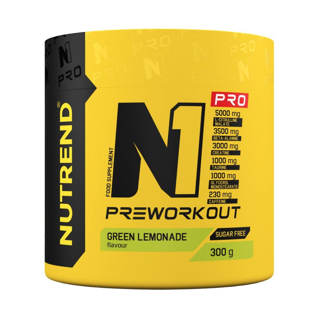 Pre-workout směs Nutrend N1 PRO 300 g green lemonade