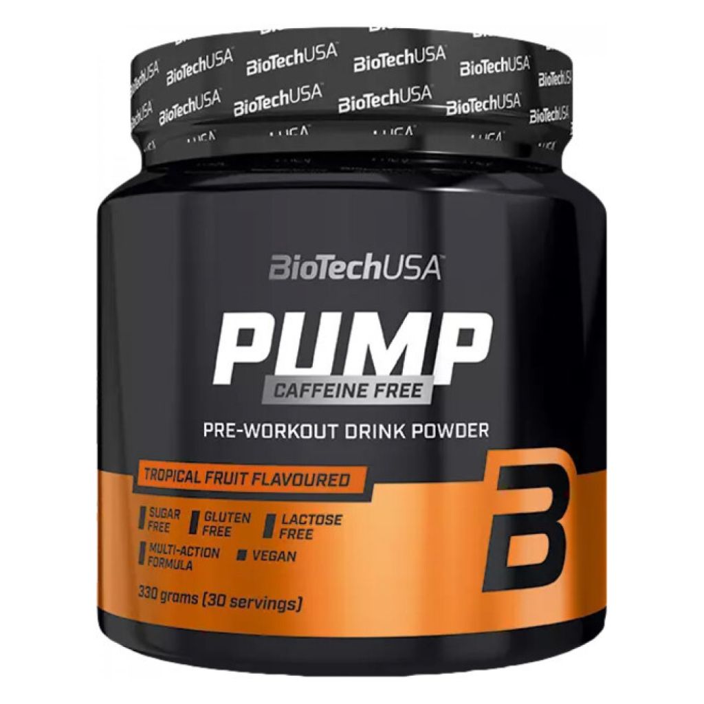 BioTech USA Pump Caffeine Free, 330 g Příchuť: Tropické ovoce