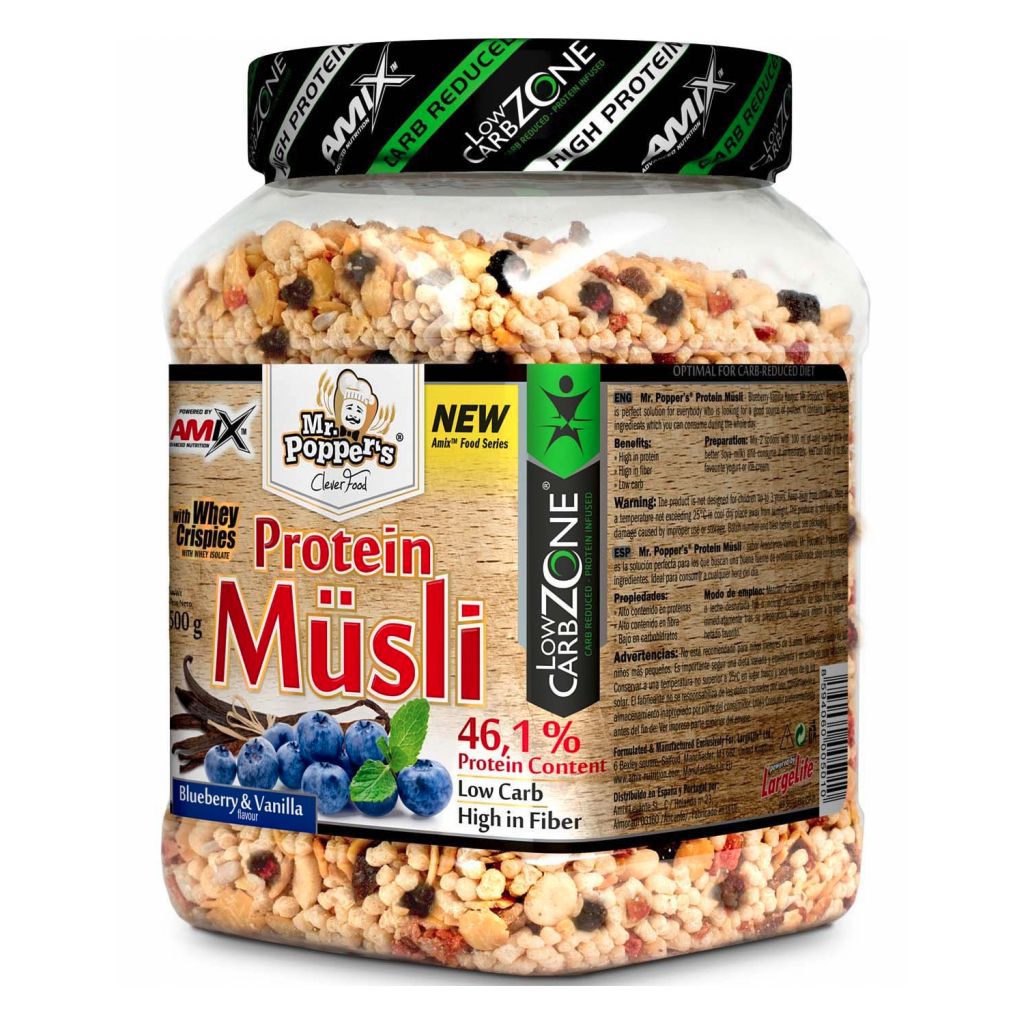 Amix Mr. Popper´s Protein Müsli, 500 g Příchuť: Čokoláda/Banán