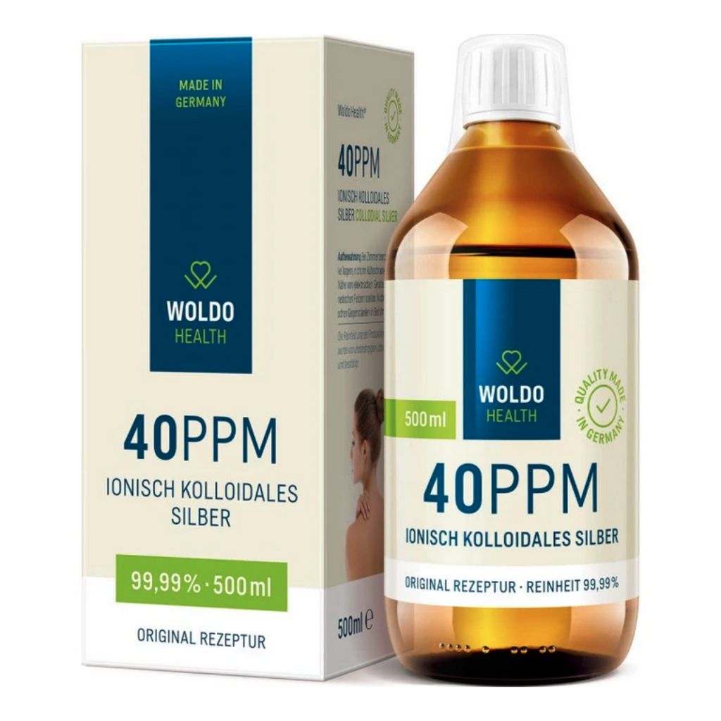 WoldoHealth Koloidní stříbro 40 ppm, 500 ml