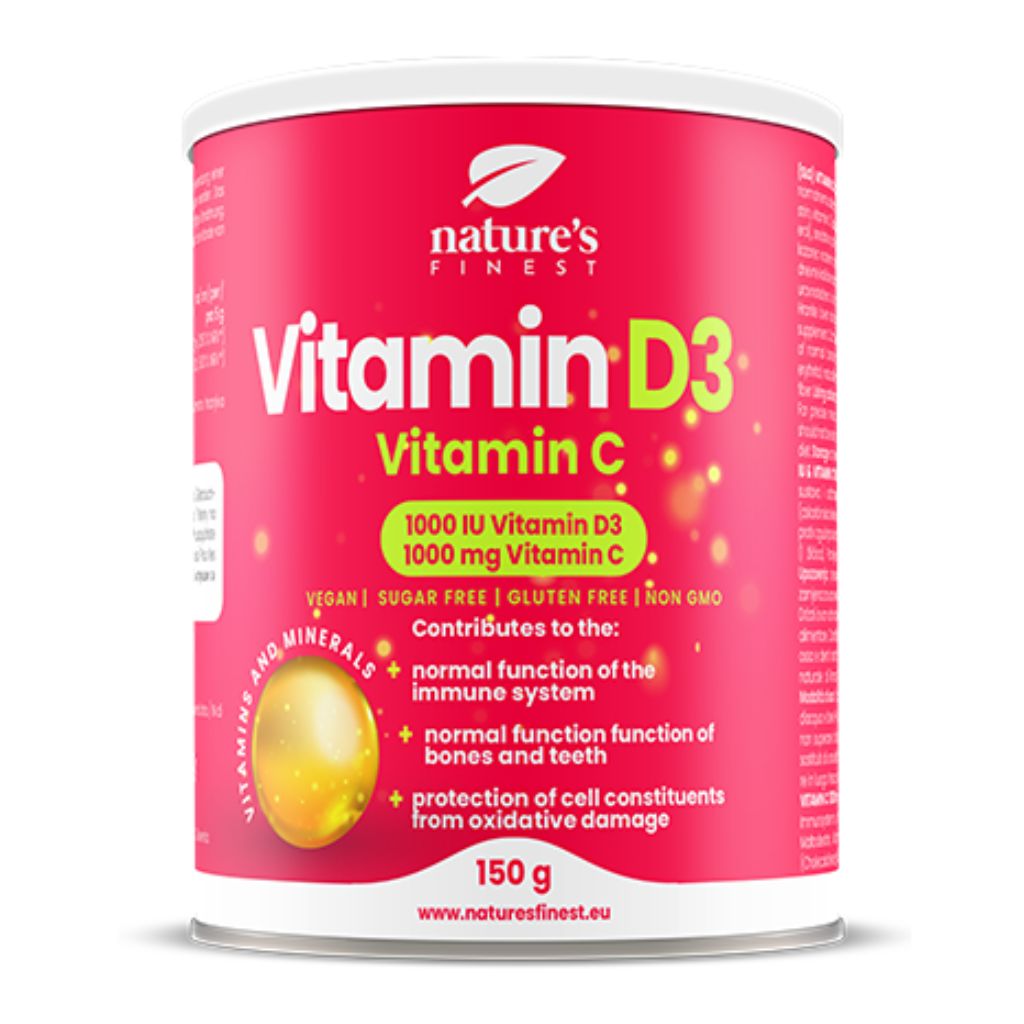 NutrisSlim Vitamín D3 + Vitamín C, 150 g