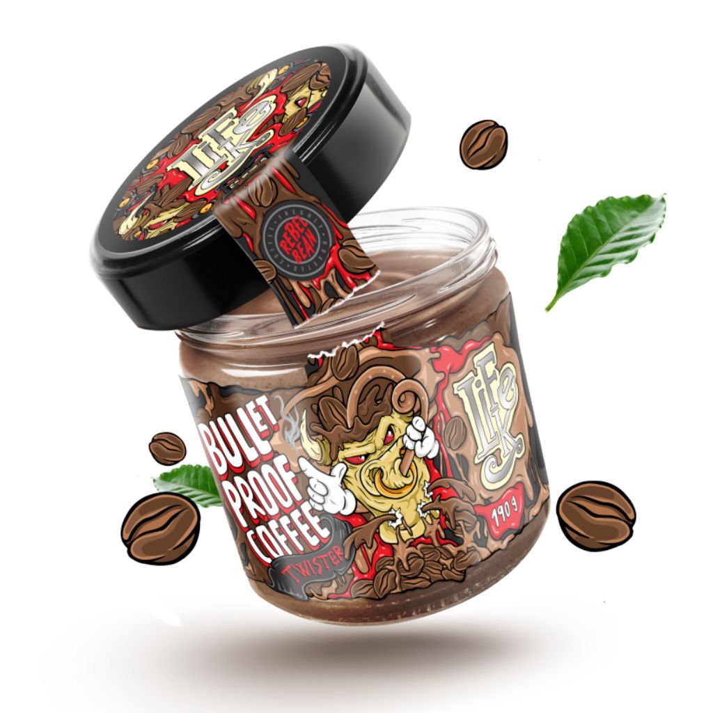 LifeLike Bullet Proof Coffee Twister, Ořechový krém, 190 g