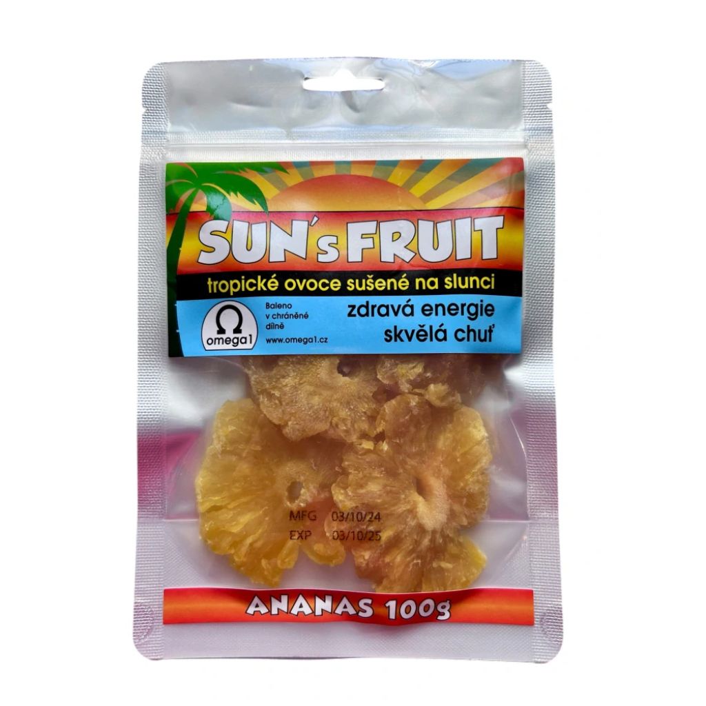 Sun´s Fruit Sun´s Fruit, Sušený Ananas plátky, 100 g