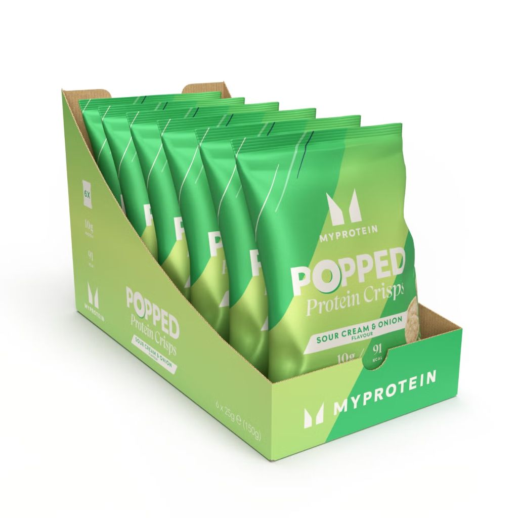 MyProtein Pufované Proteinové Chipsy, 25 g Příchuť: Zakysaná smetana s cibulí