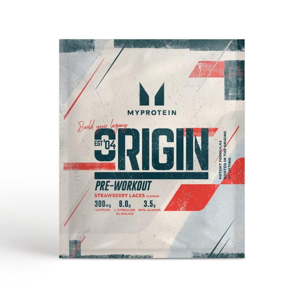 MyProtein Origin Pre-Workout, 20 g Příchuť: Jahoda