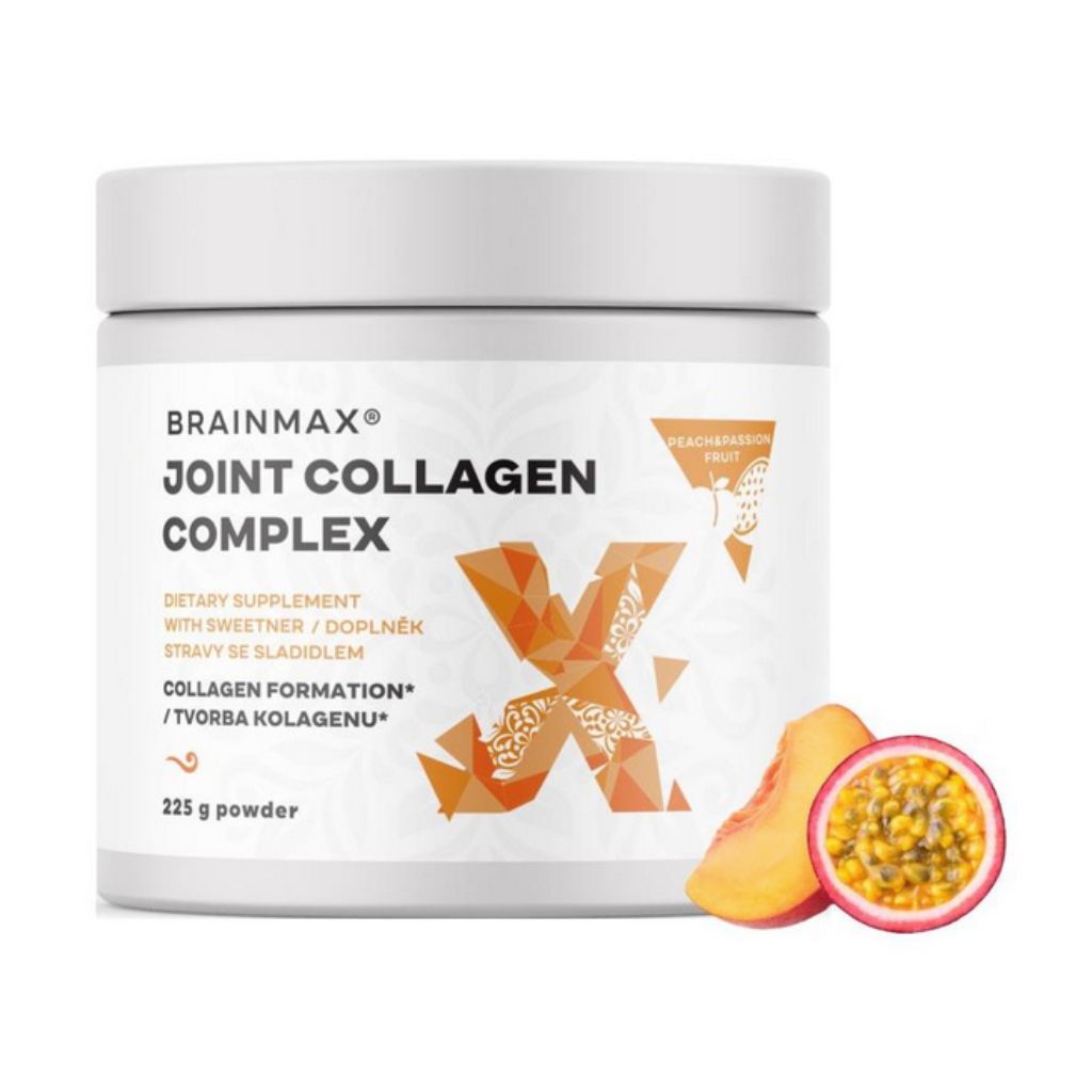 BrainMax Joint collagen komplex 225 g - broskev/ marakuja