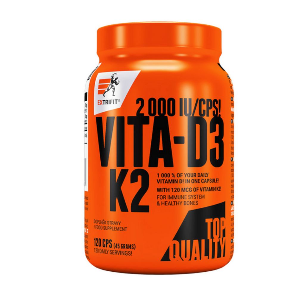 Extrifit Vita-D3 K2 2000 IU, 120 kapslí