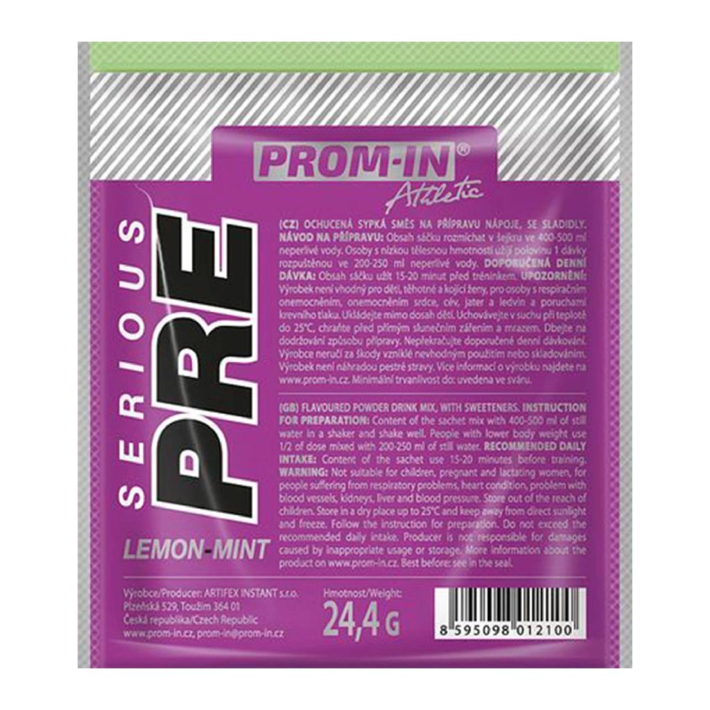Prom-IN Serious PRE, 24,4 g Příchuť: Citrón/Máta Expirace 17/06/26