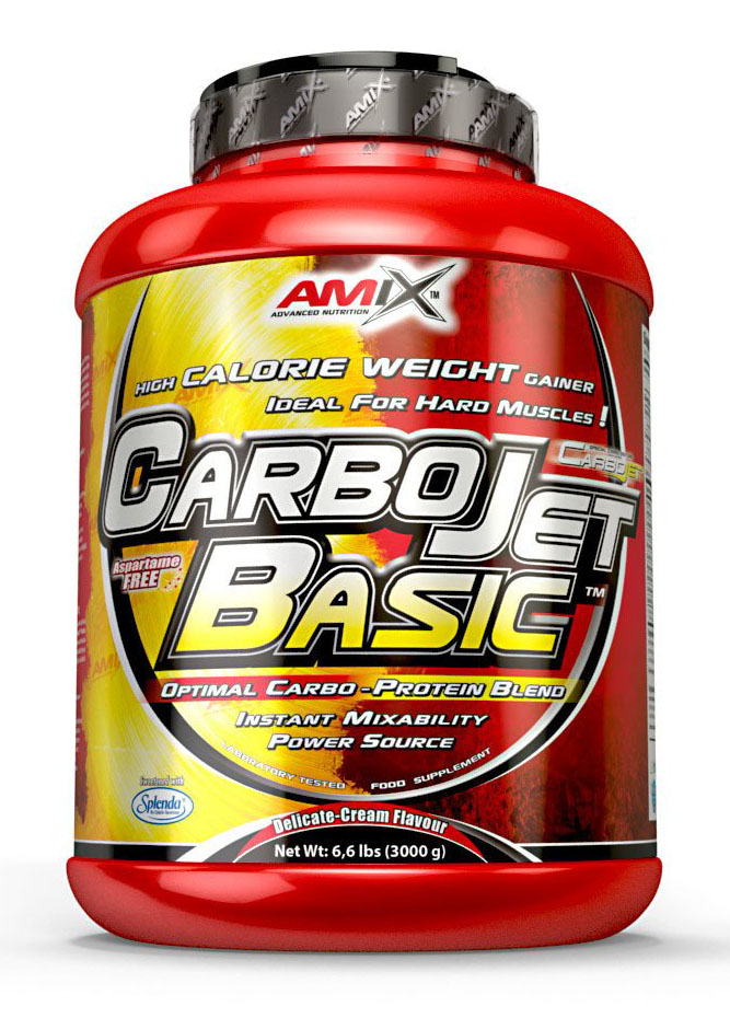 AMIX CarboJet Basic, Gainer, 3000 g Příchuť: Vanilka