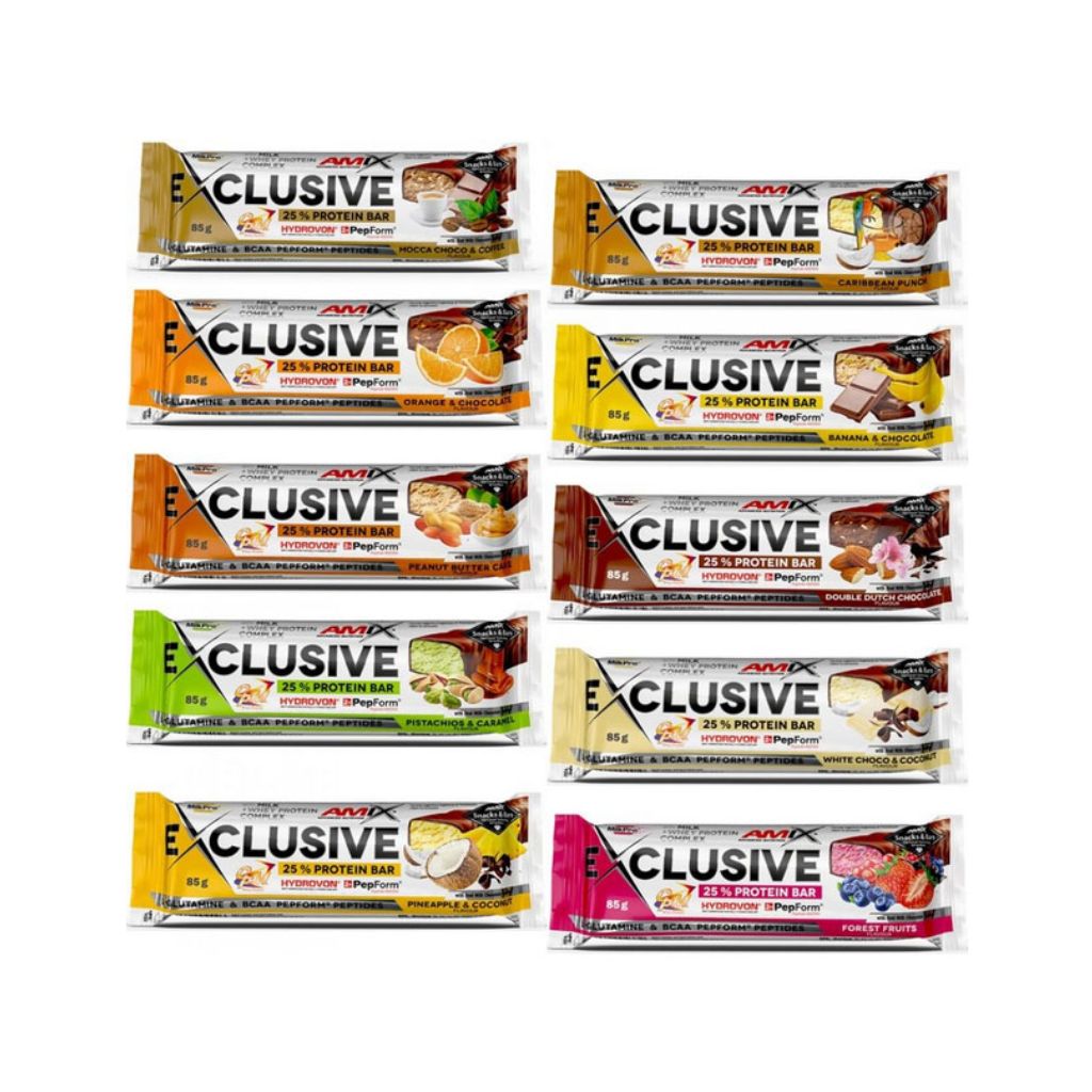 AMIX Exclusive Protein Bar, 85 g Příchuť: Pistácie/Karamel