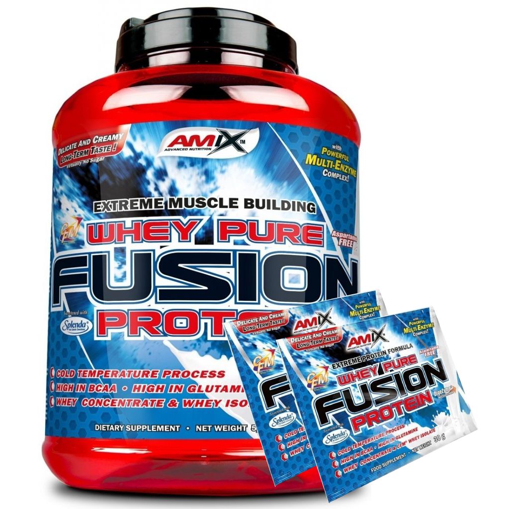 AMIX Whey Pure Fusion Protein 2300 g Příchuť: Sušenky se smetanou