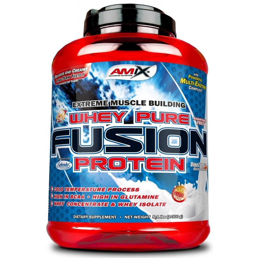AMIX Whey Pure Fusion Protein 2300 g Příchuť: Jahoda