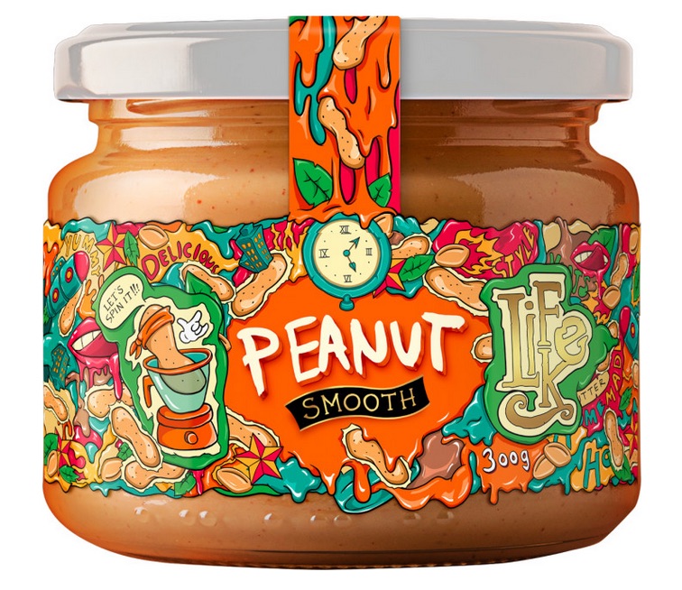 LifeLike Arašídový krém, 300 g Druh: Křupavý