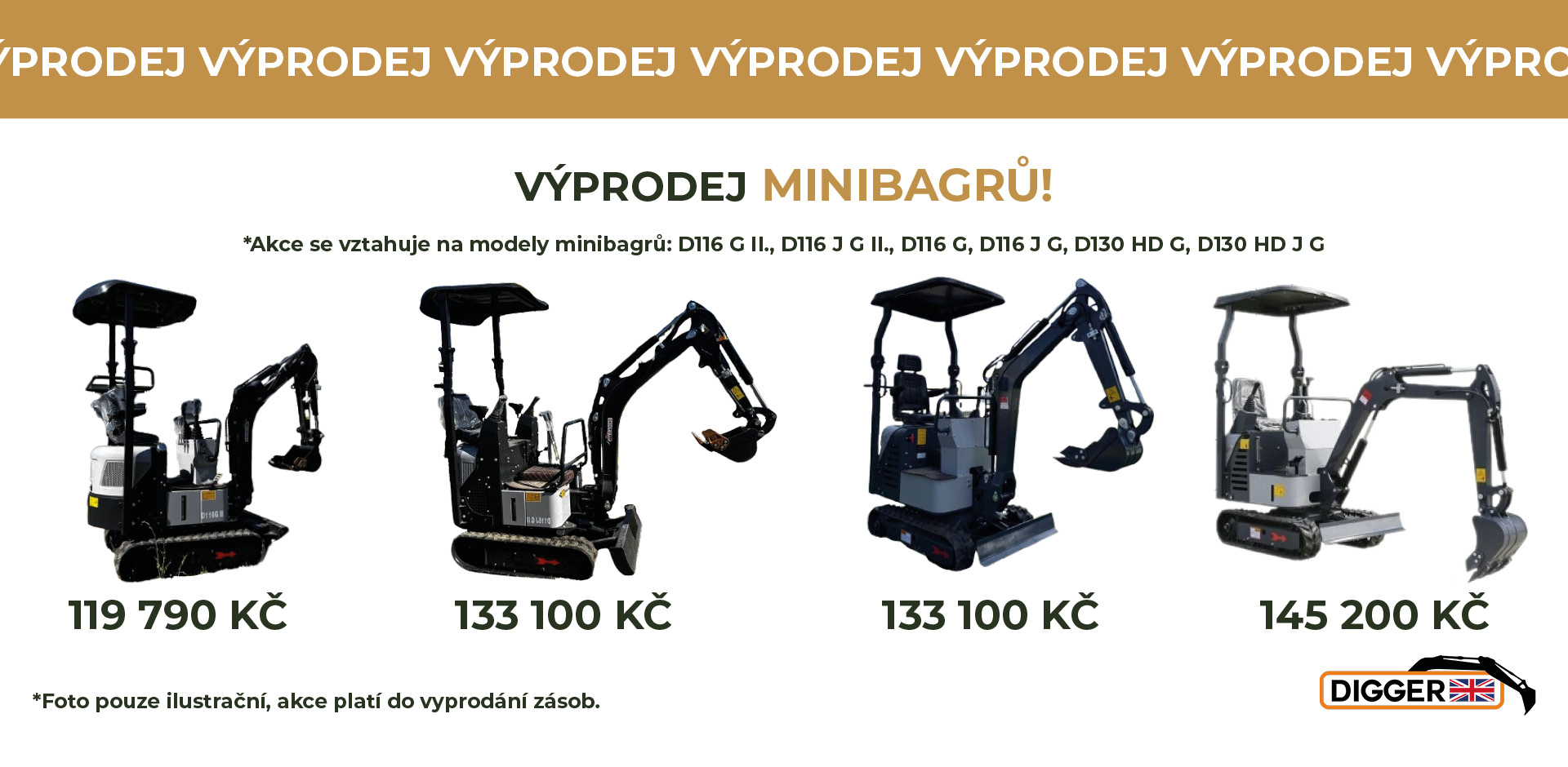 Výprodej bagry sezóna