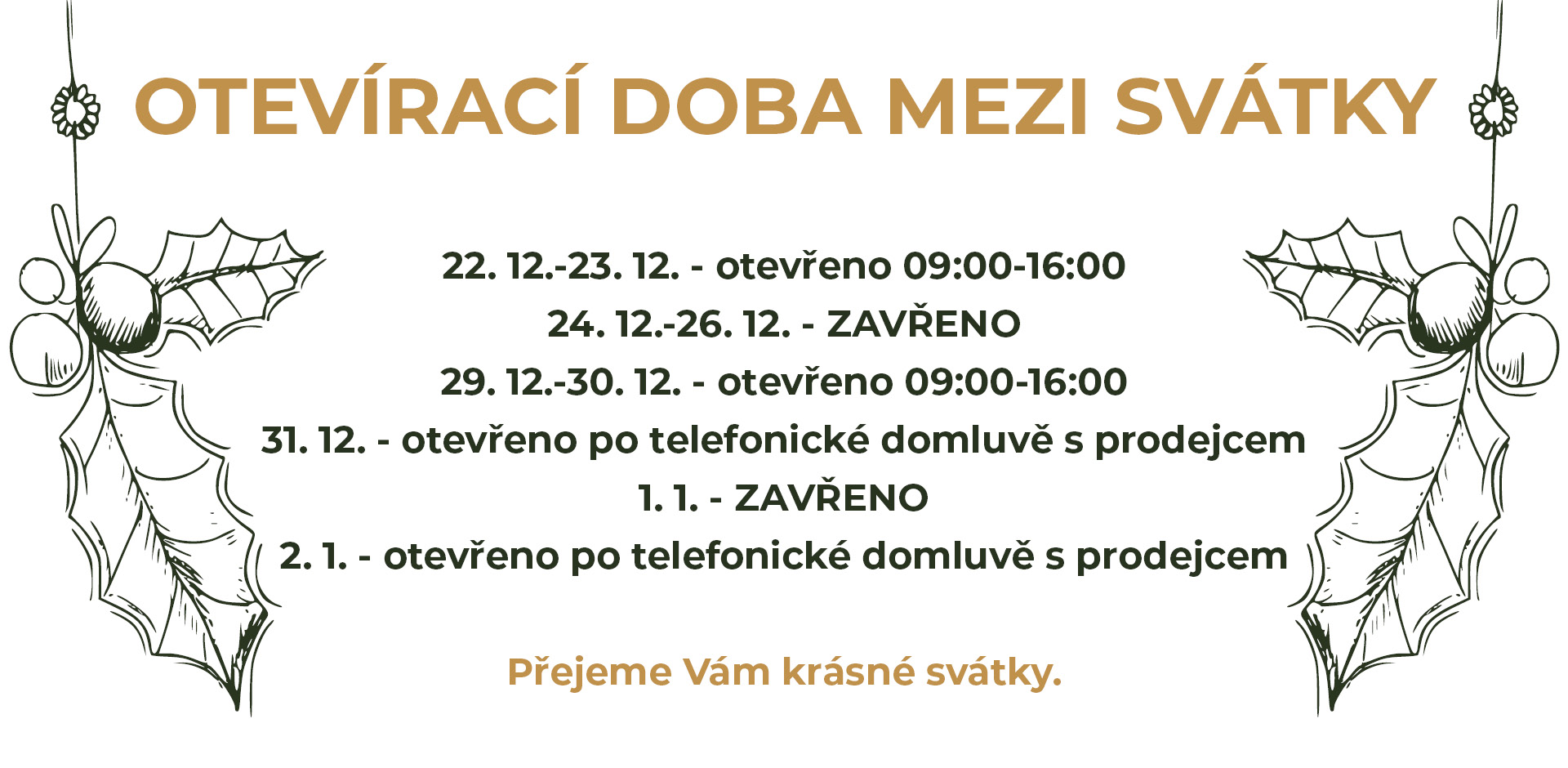 Otevírací doba svátky