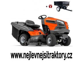 zahradní traktor husqvarna tc 142t oranžovo-černé barvy