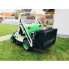 profi zahradní traktor etesi s uzávěrou diferenciálu zeleno-bílé barvy na trávníku před domem