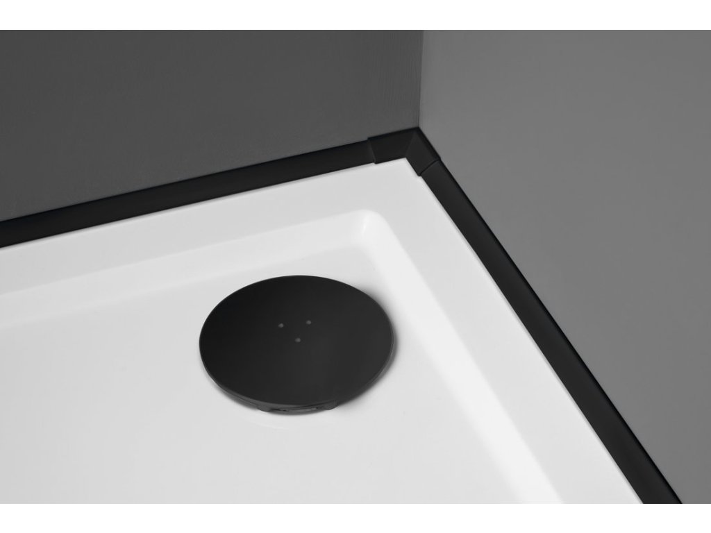 Polysan Krycí lišta pro vany a vaničky, 2x 1950mm, 2x roh, 2x zakončení, černá mat 91020B