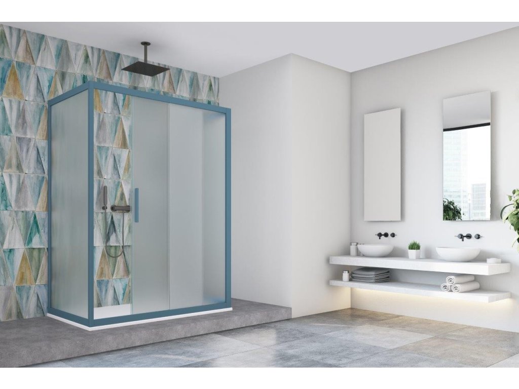 FORTE Sprchový kout BE.COLORS N1FS Barva rámu - 491 matt white, Rozměr A - 150, Výplň - Reflex bezpečnostní sklo - 6 mm BBCO205491701