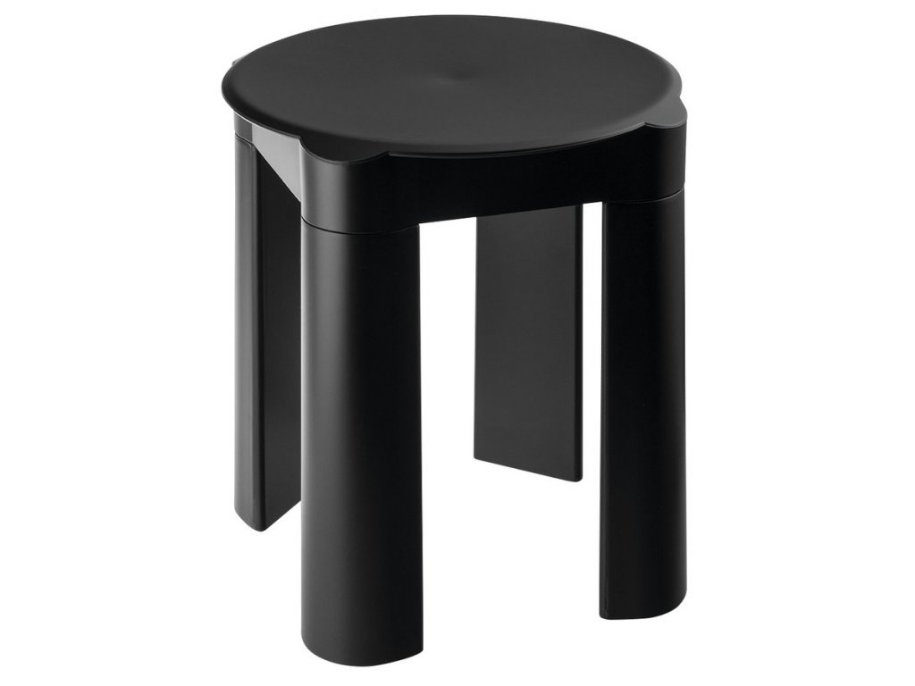 MARPLAST COLORED koupelnová stolička 37x39x37cm, ABS, černá mat A56013