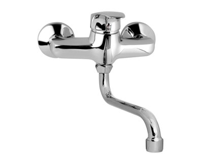 Mereo Dřezová nástěnná baterie, Sonáta, 150 mm, s ramínkem trubkovým ø 18 mm - 200 mm, chrom CB30101N