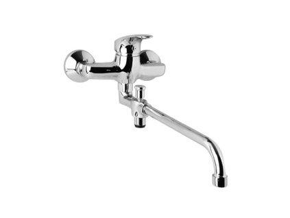 Mereo Nástěnná baterie do byt. jádra, Sonáta, 150 mm, s trubkovým ramínkem 330 mm, bez příslušentví, chrom CB60203N