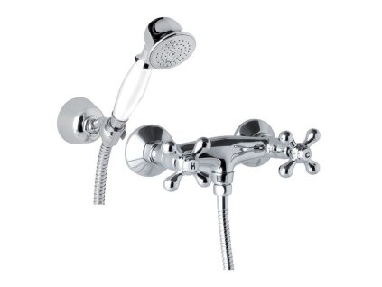 Mereo Sprchová nástěnná baterie, Retro Viktorie, 150 mm, s příslušenstvím, chrom CBL601
