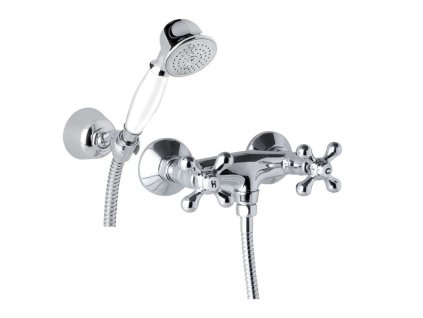 Mereo Sprchová nástěnná baterie, Retro Viktorie, 100 mm, s příslušenstvím, chrom CBL601A