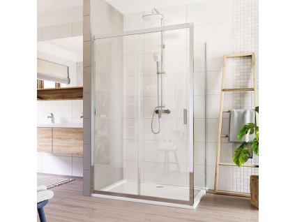 Mereo Sprchový kout, Lima, obdélník, zasunovací, 100x80 cm, chrom ALU, sklo Čiré CK86413K