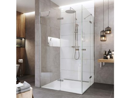 Mereo Sprchový kout, Novea, obdélník, pantový, 120x100 cm, chrom ALU, sklo Čiré CK10416ZVR