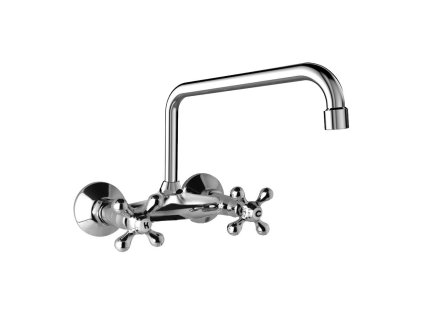 Mereo Retro Viktoria baterie dřezová, nástěnná, 100 mm, s U ramínkem trubkovým ø 18 mm - 230 mm CBL301A04