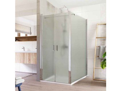 Mereo Sprchový kout, Lima, obdélník, dvoukřídlý, lítací, 100x120 cm, chrom ALU, sklo Point CK88532K
