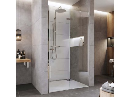 Mereo Sprchové dveře, Novea, pantové, 120x200 cm, chrom ALU, sklo Čiré, pravé provedení CK10411ZP